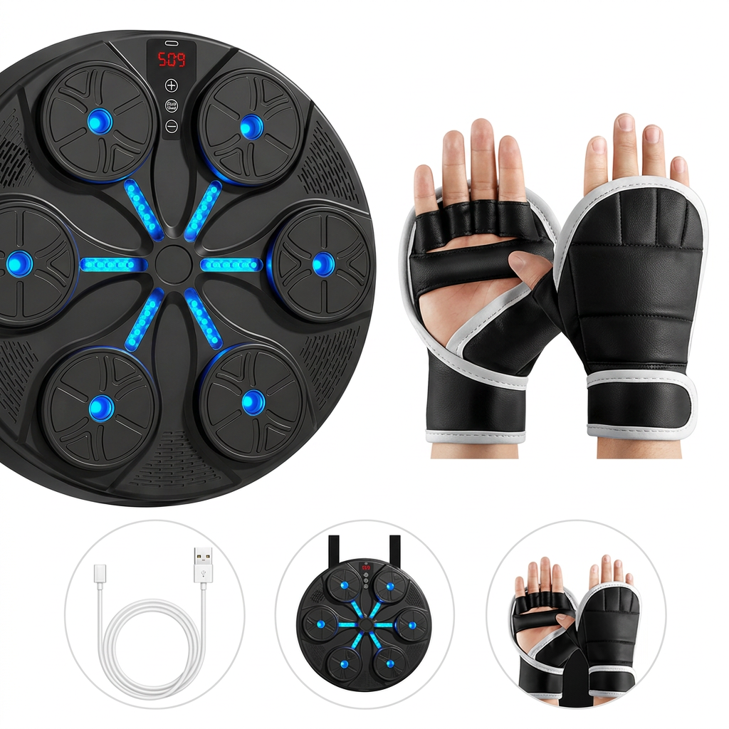 Aparato de Boxeo Tecnológico Interactivo — Entrenamiento Inteligente, Reflejos Afilados, Experiencia Inmersiva