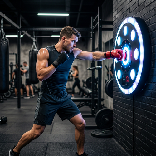 Aparato de Boxeo Tecnológico Interactivo — Entrenamiento Inteligente, Reflejos Afilados, Experiencia Inmersiva
