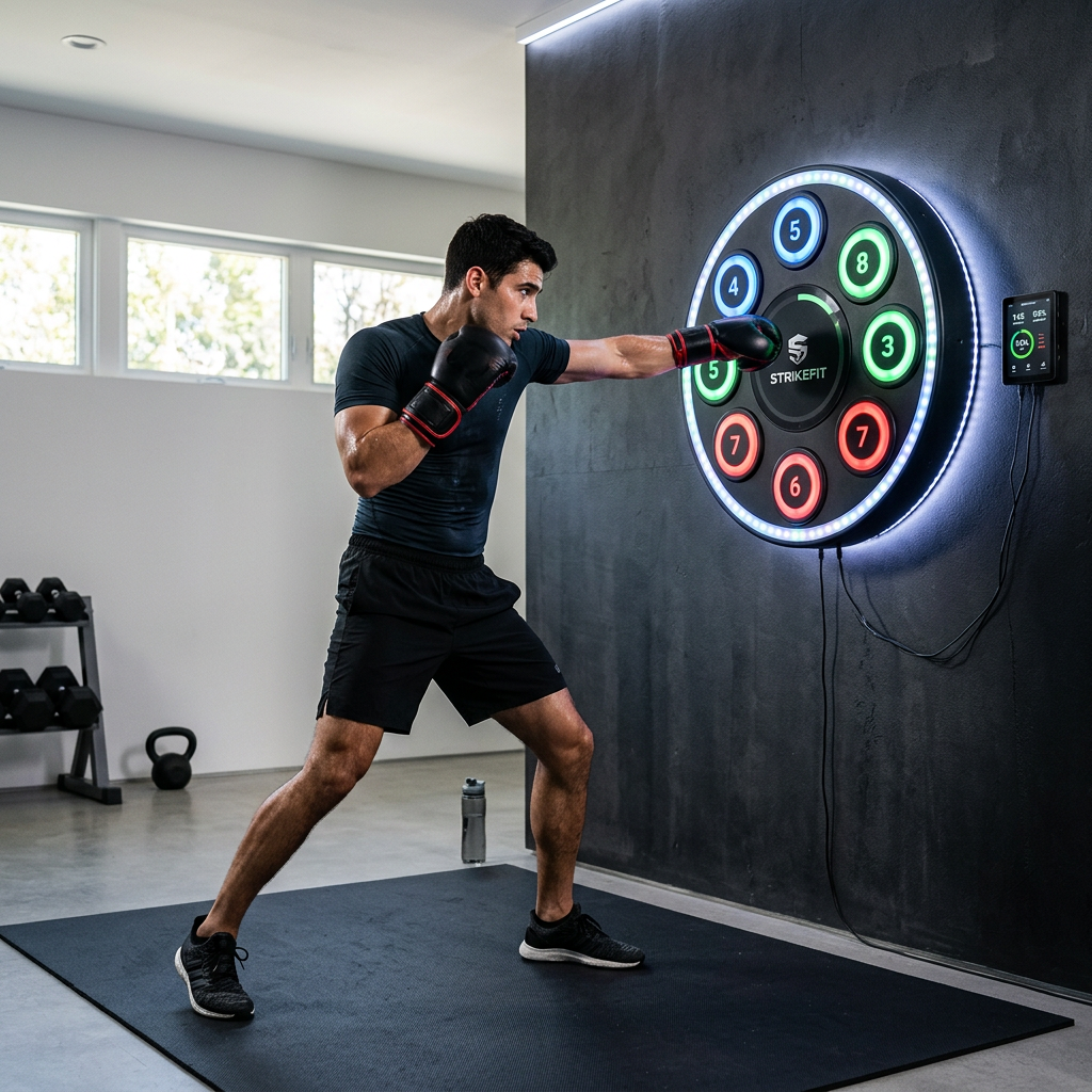 Aparato de Boxeo Tecnológico Interactivo — Entrenamiento Inteligente, Reflejos Afilados, Experiencia Inmersiva