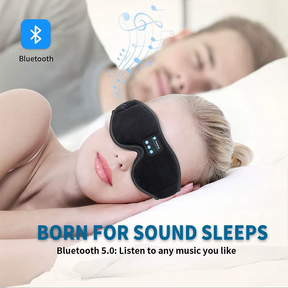 Máscara Bluetooth para Dormir — Sueño Profundo, Bloqueo Total de Luz, Música Integrada