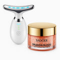 Combo de crema facial antiedad y masajeador facial LED