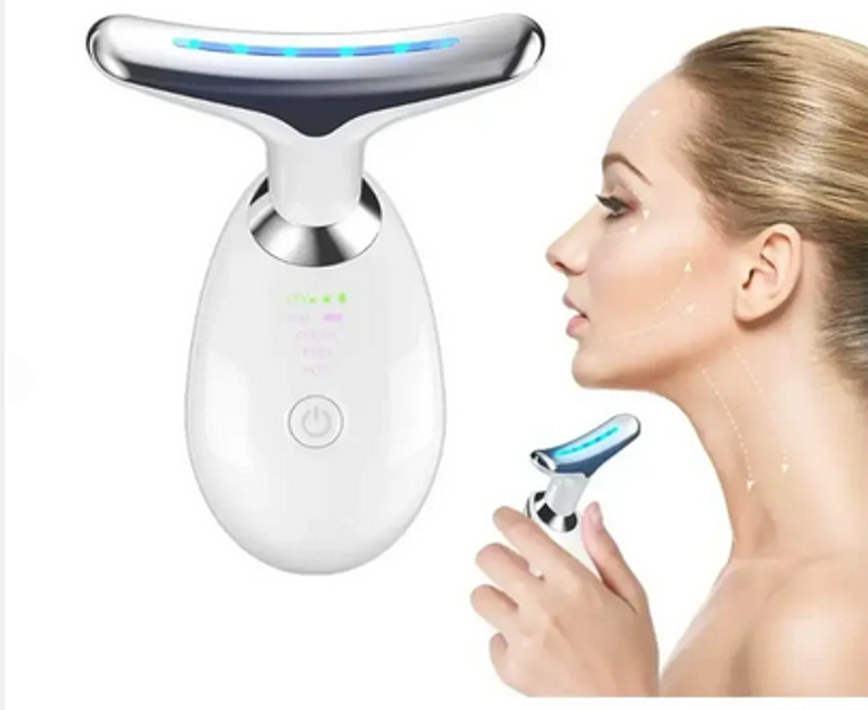 Combo de crema facial antiedad y masajeador facial LED